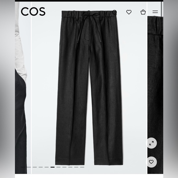 COS Linen Drawstring Pants - Picture 1 of 8